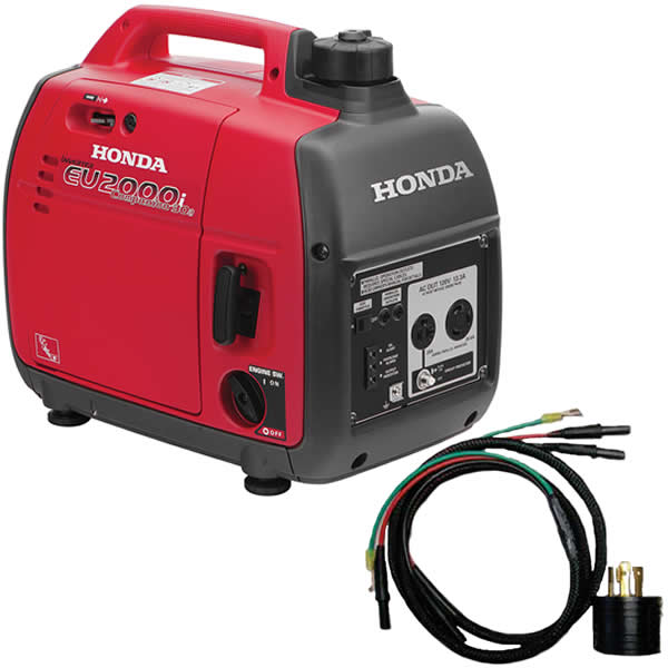 pædagog Kort levetid Anklage Honda EU2000 Companion 1600 Watt Portable Inverter Generator with Parallel  Cables