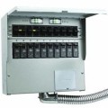 Reliance Controls Pro/Tran2 - 50-Amp (120/240V 10-Circuit) Outdoor Transfer Switch w/ Wattmeters & Inlet